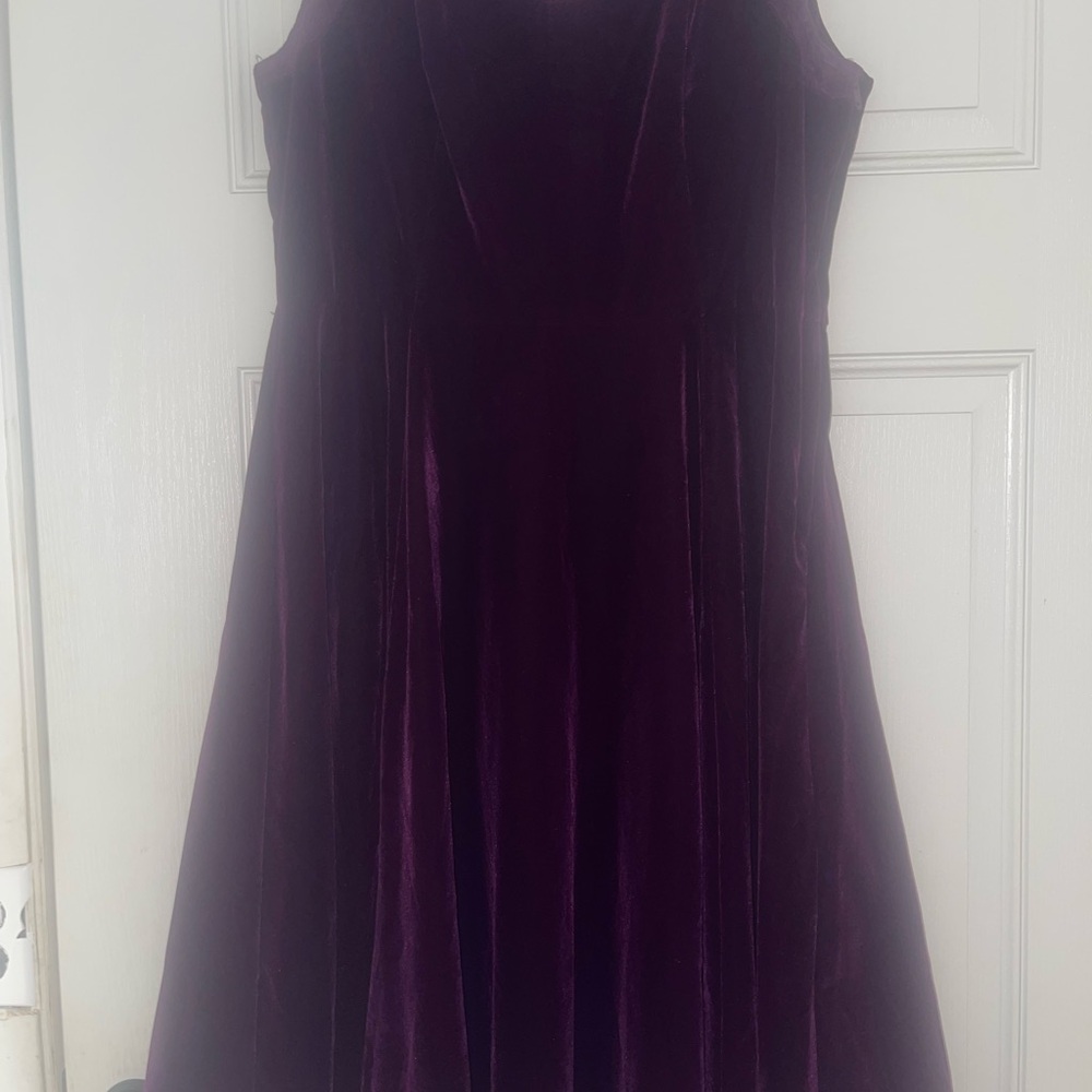 Elegant Purple Velvet Dress X HEARTS & ROSES LONDON NWT